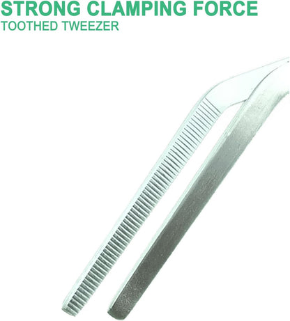 18.9 inch Aquarium Tweezers with Hanger, 2025 New Extra Long Feeding Tongs, Stainless Steel Large