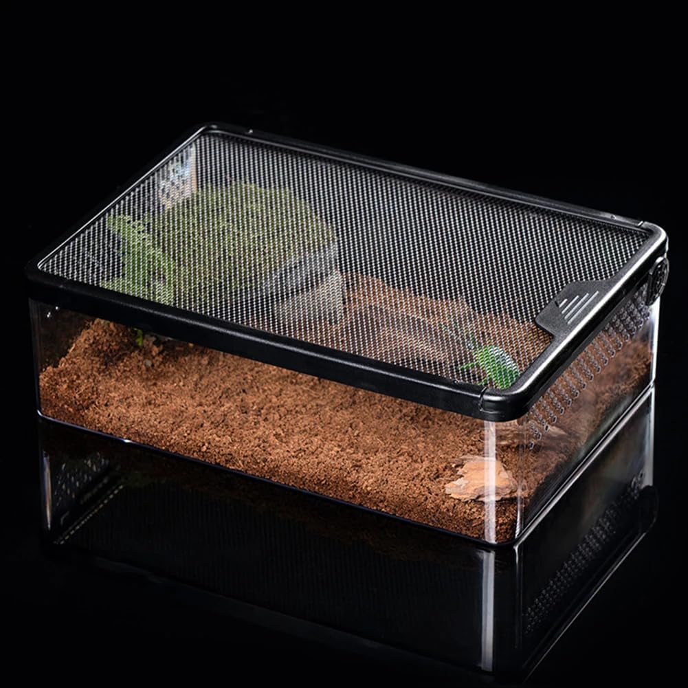 Reptile Feeding Box Snake cage Clear Terrarium for Snake Geckos Frog Lizards Chameleons Serpents