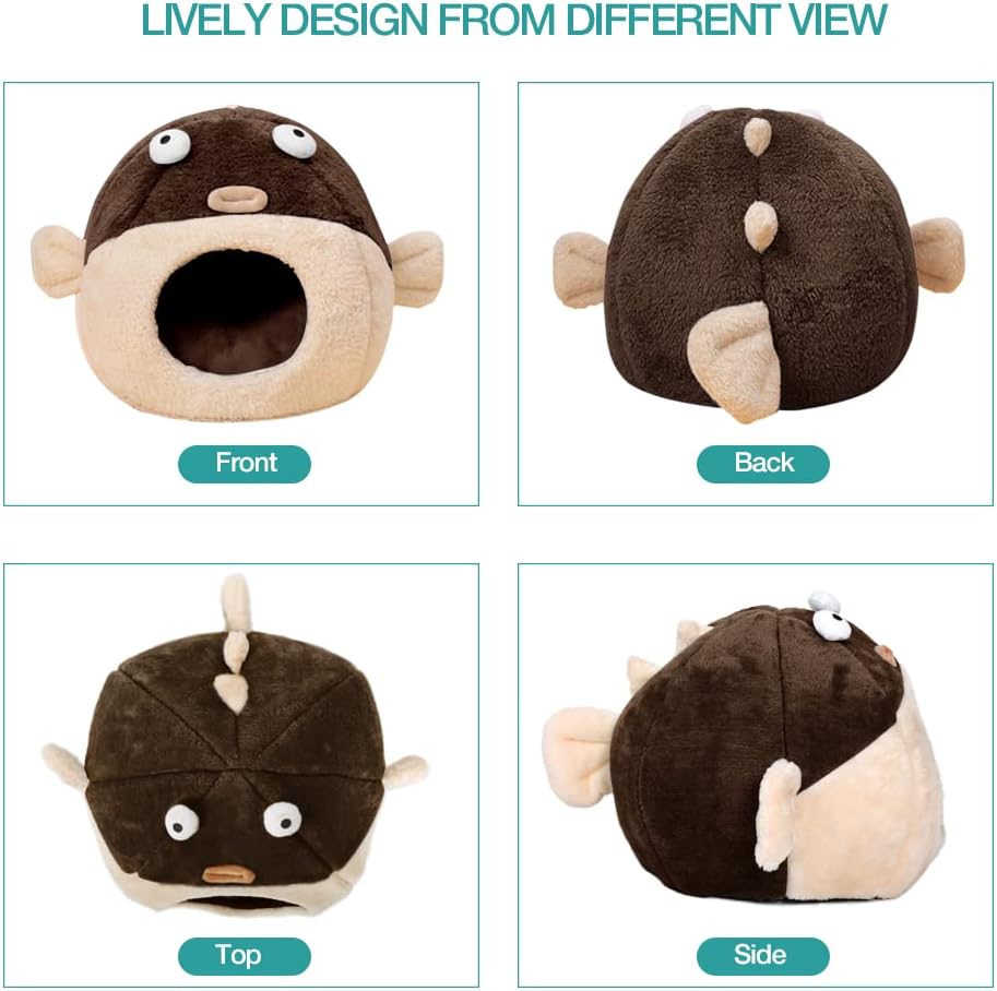 Cat Beds for Indoor Cats - Cat Bed Cave with Removable Washable Cushioned Pillow, Soft Plush