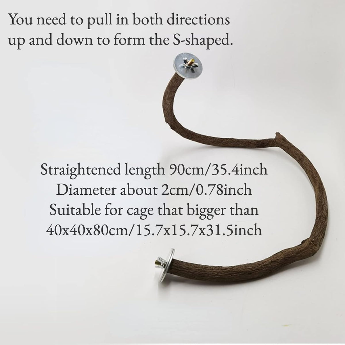 Parrot Perch Stand Bird Cage Stand Pole Natural Wild Grape Stick Grinding Paw Cage Accessories for
