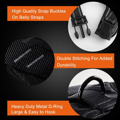 PHOEPET No Pull Dog Harnesses for Small Puppies Reflective Adjustable Front Clip Vest with 2 Metal