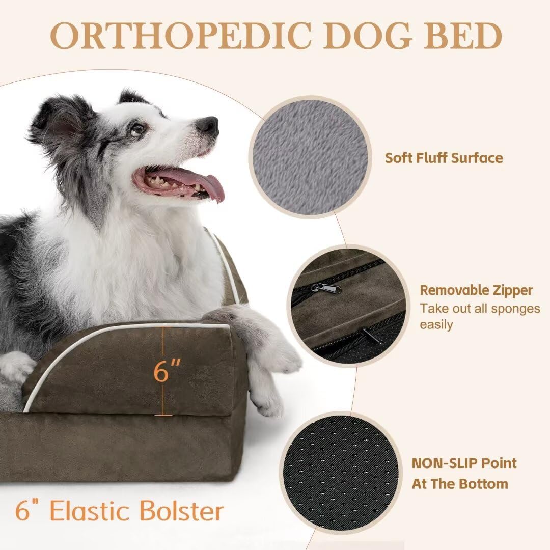 Comfort Expression XXL Orthopedic Dog Bed for Extra Large Dogs, Waterproof Orthopedic Foam Dogs