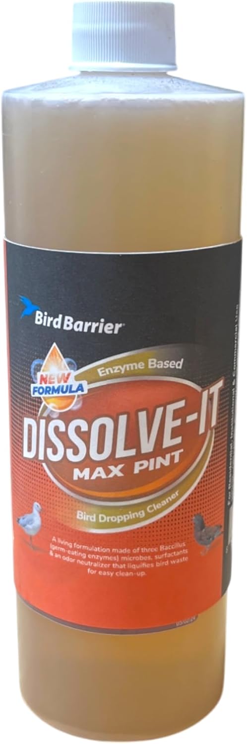 Bird Barrier Dissolve-It Max Enzyme Cleaner - Bird Dropping Cleaner - Dissolves Waste – Treat