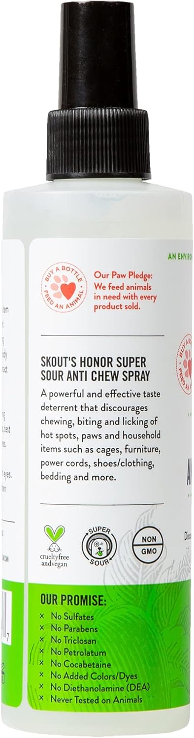 Skout's Honor Super Sour! Anti Chew Spray - Natural Ultra Bitter Formula to Help Deter That