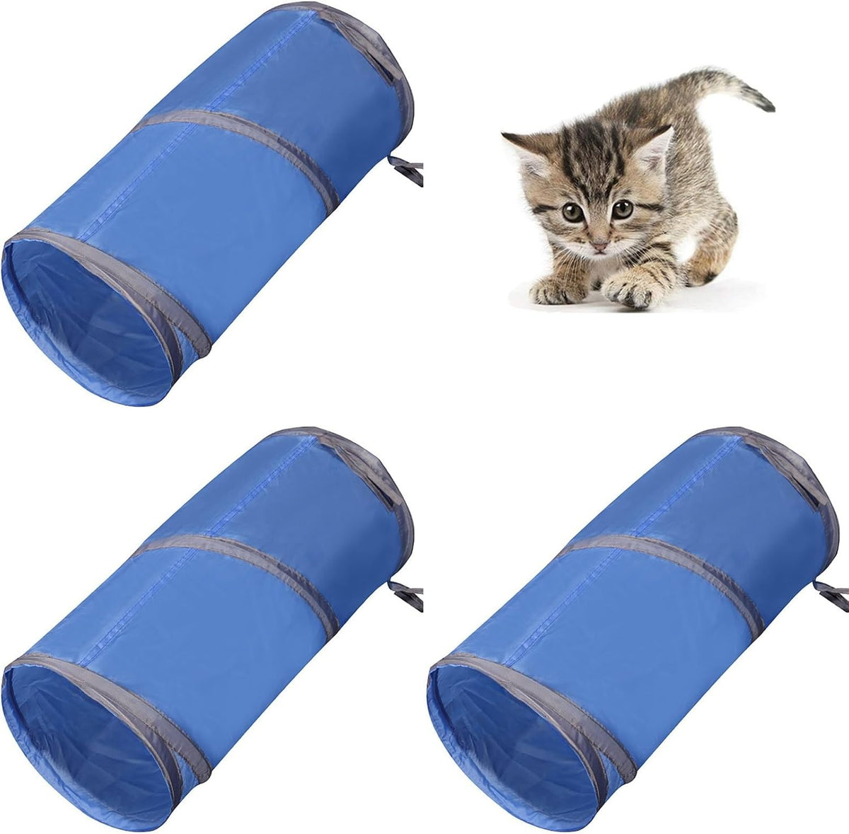 iCAGY Foldable Spiral Cat Tunnel - Indoor Toy for Small Cats, Kittens, and Rabbits - Tube for