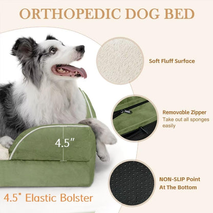 Comfort Expression Waterproof Dog Beds for Large Dogs, Orthopedic Large Breed Dog Beds, Comfy Pet