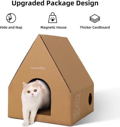 FUKUMARU Cat Wall Furniture Set, Transparent Capsule Kitten Walls Shelves with 2 PCS Pedals