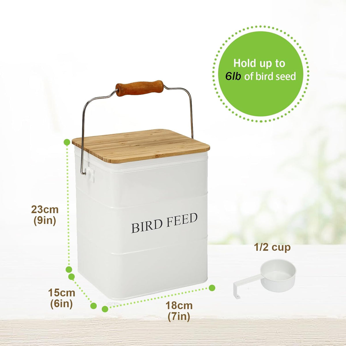 Bird Seeds storage container,Bird Seed Container,Metal food tin for Birds, pet snacks Canisters