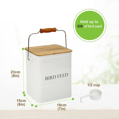 Bird Seeds storage container,Bird Seed Container,Metal food tin for Birds, pet snacks Canisters