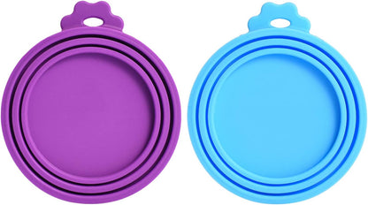 Comtim Pet Food Can Cover Silicone Can Lids for Dog and Cat Food(Universal Size,One fit 3 Standard