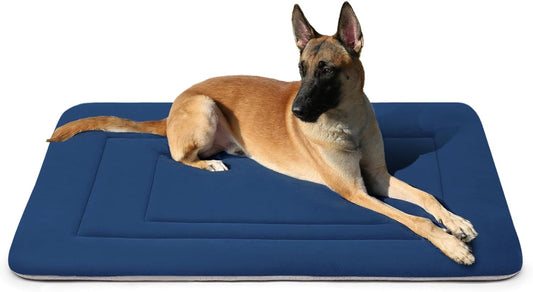 JoicyCo Dog Bed Soft Dog Crate Bed Pad Mat, 42 in Non Slip Bottom Washable Dog Beds for Large Dogs