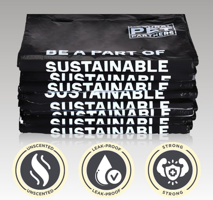 Commercial Pull-Strap Header Dog Poop Bags, 38% USDA Certified Plant-Based, Leak-Proof and Tear
