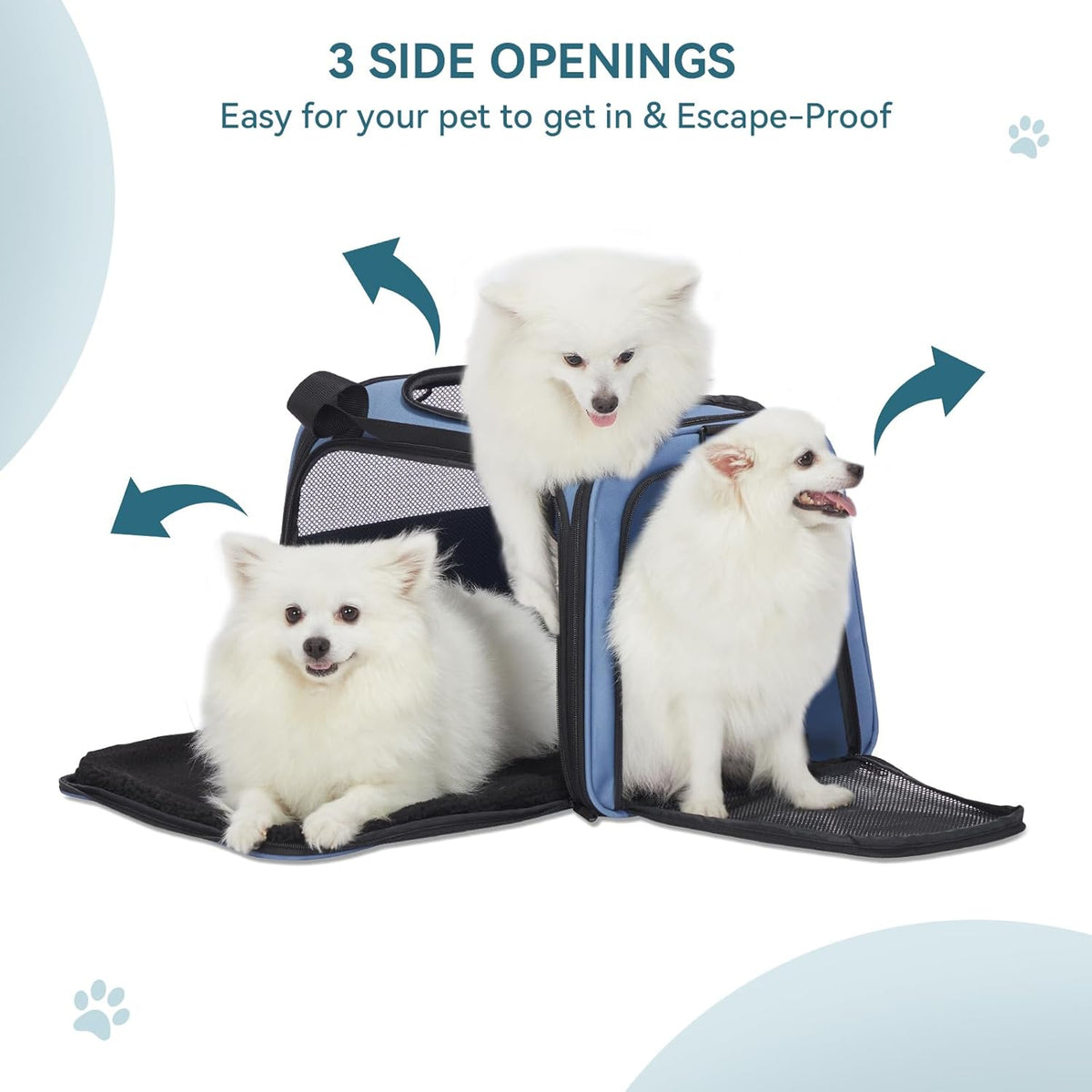 PETSFIT Dog Carrier for Small Dogs, Small Dogs Carrier Bag, Soft-Sided Pet Carrier with a Safety