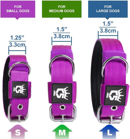 TSPRO Tactical Dog Collar 1.5 Inch Wide Thick Dog Collars with Heavy Duty Metal Buckle, Durable