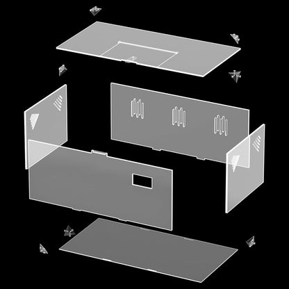 Acrylic Tarantula Enclosure, Reptile Terrarium Breeding Tank w/Temperature Hygrometer,Habitat
