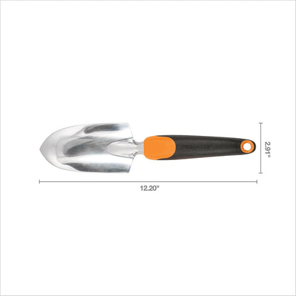 Fiskars Ergo Garden Trowel for Digging and Planting, Heavy Duty Gardening Hand Tool with Hanging