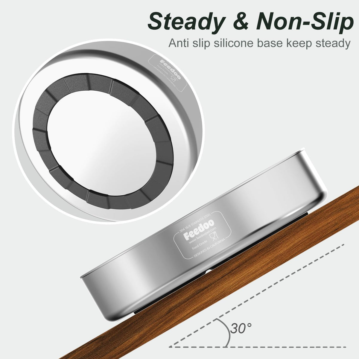 Slow Feeder Dog Bowl, 1Cups Stainless Steel Maze Bowl for Small Breeds, Non-Slip Base, Double Wall