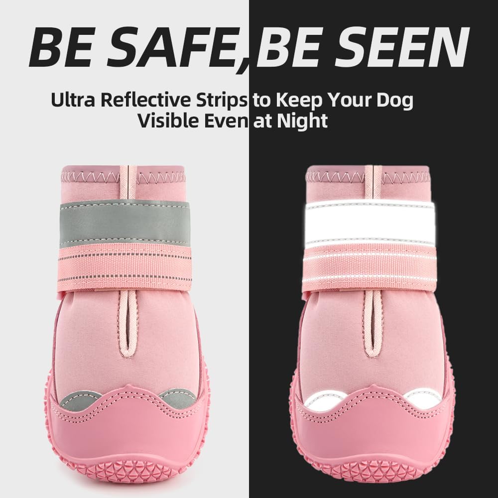 Dog Shoes for Large Dogs, Medium Dog Boots & Paw Protectors for Hardwood Floors, Outdoor Dog