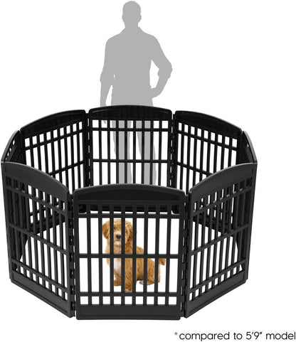 IRIS USA 34" 8-Panel Dog Playpen, 63 x 63 x 35, Puppy Fence, Puppy Playpen, Dog Play Pen Indoors