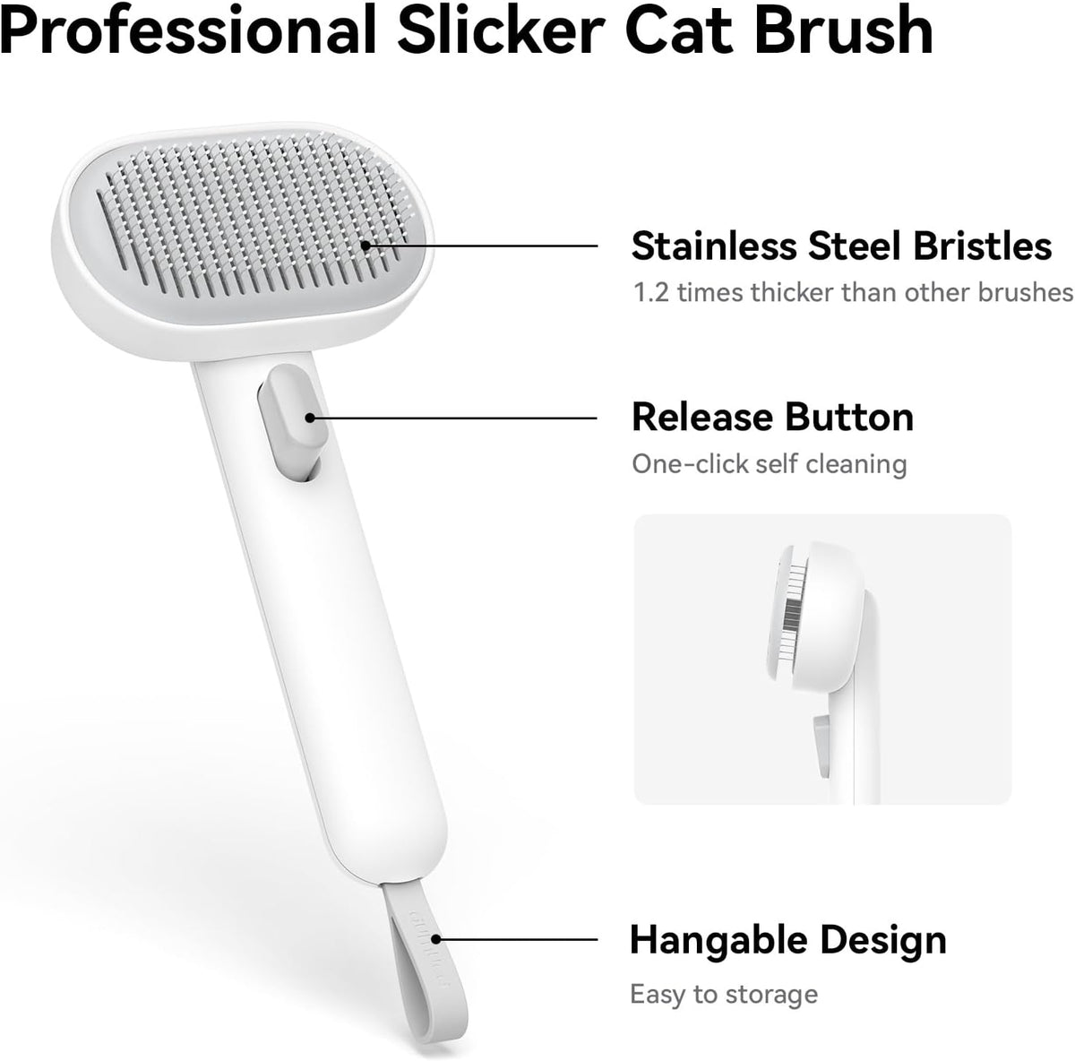 Aumuca Cat Brush for Shedding, Cat Brushes for Indoor Cats, Cat Brush for Long or Short Haired