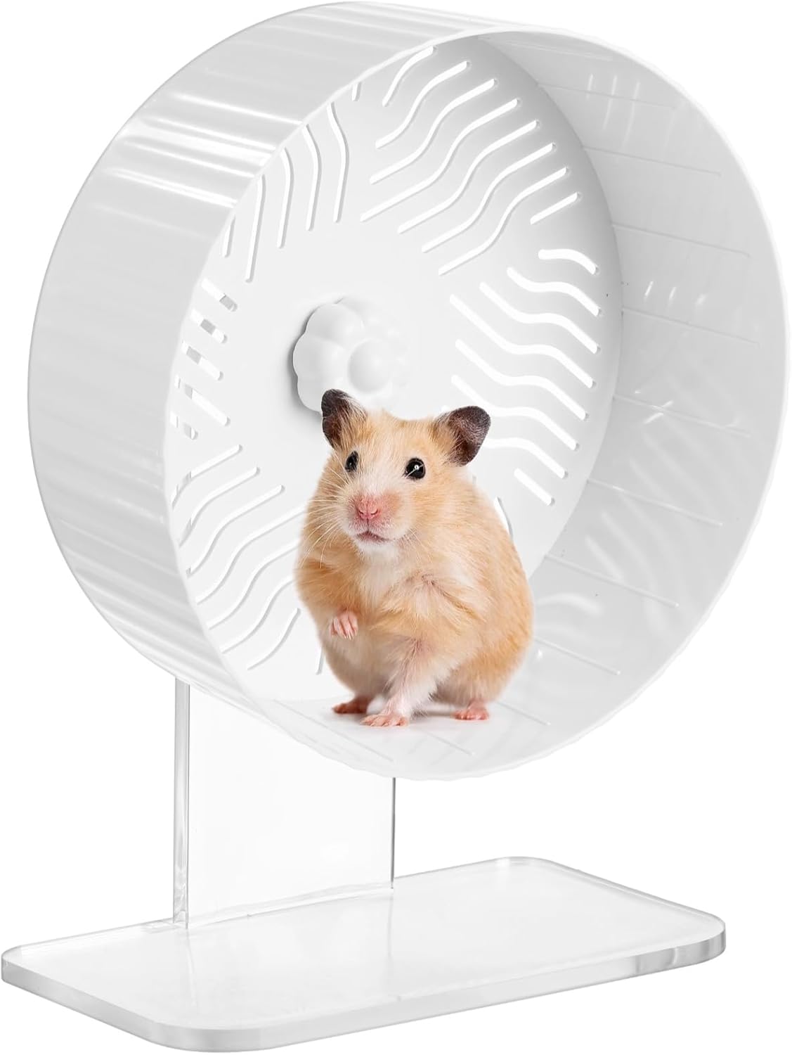 Silent Hamster Wheel, Hamster Exercise Wheel with Adjustable Acrylic Stand, Hamster Exercise Wheel