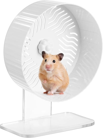 Silent Hamster Wheel, Hamster Exercise Wheel with Adjustable Acrylic Stand, Hamster Exercise Wheel