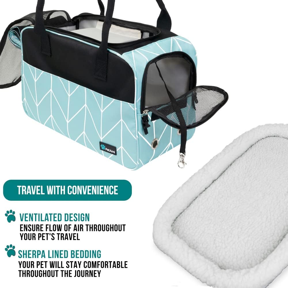 PetAmi Dog Purse Carrier for Small Dogs, Airline Approved Soft Sided Pet Carrier with Pockets