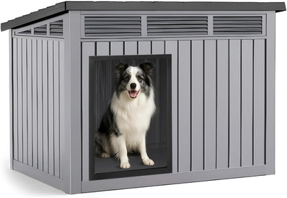 VIXZEN Dog House Indoor Outdoor,Waterproof Dog House for Small to Medium Dogs,Doghouse with Air