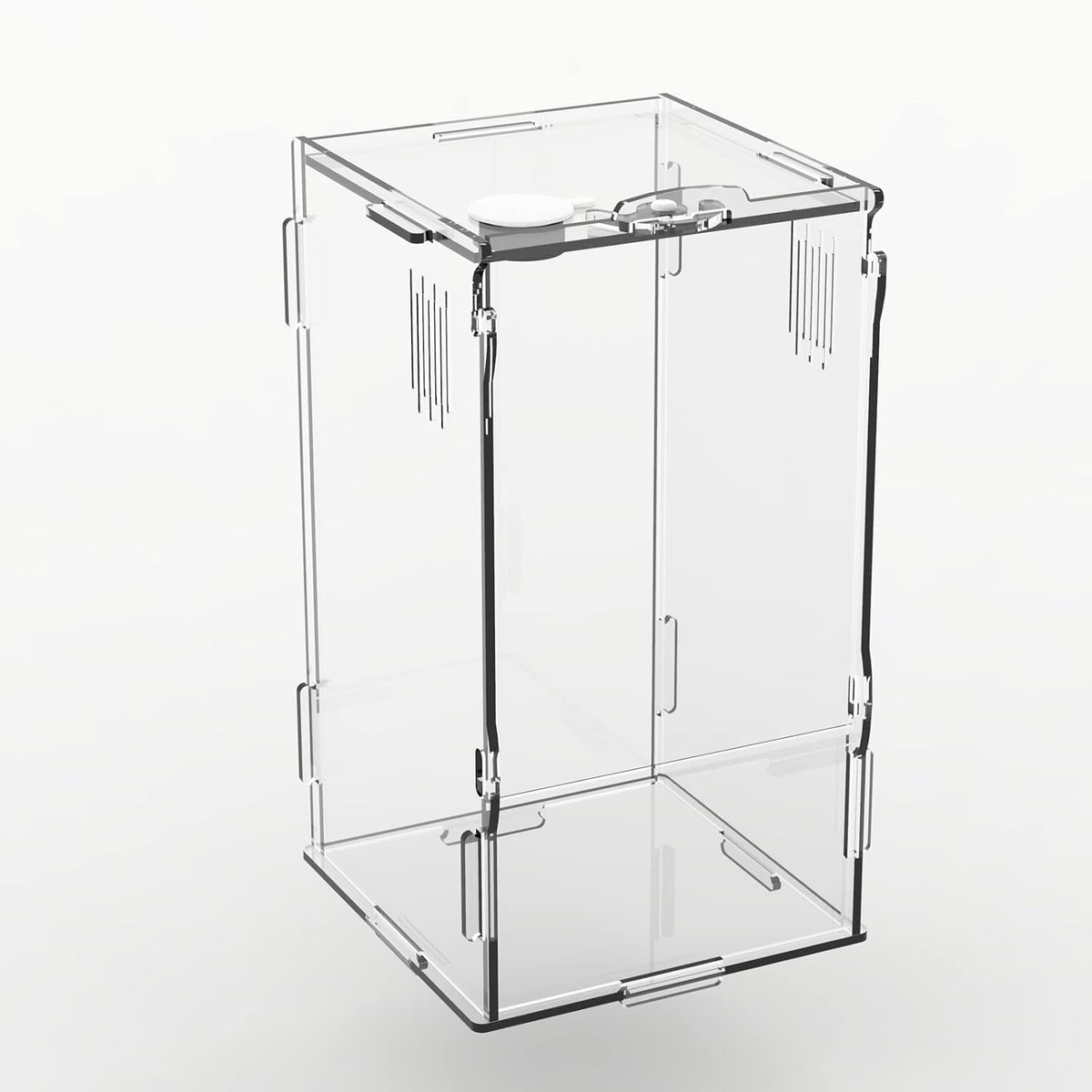 BETAZOOER Acrylic Mini Reptile Tank Habitat Transparent Terrariums with Locking Latch Suitable for
