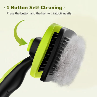 Pecute Self-Cleaning Slicker Brush for Dogs, Cats, Lightweight Dog Brush for Shedding Massaging