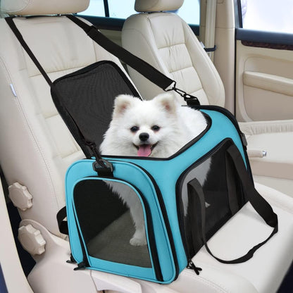 Pet Carrier for Small Medium Cats Puppies up to 15 Lbs, Airline Approved Small Dog Travel Puppy