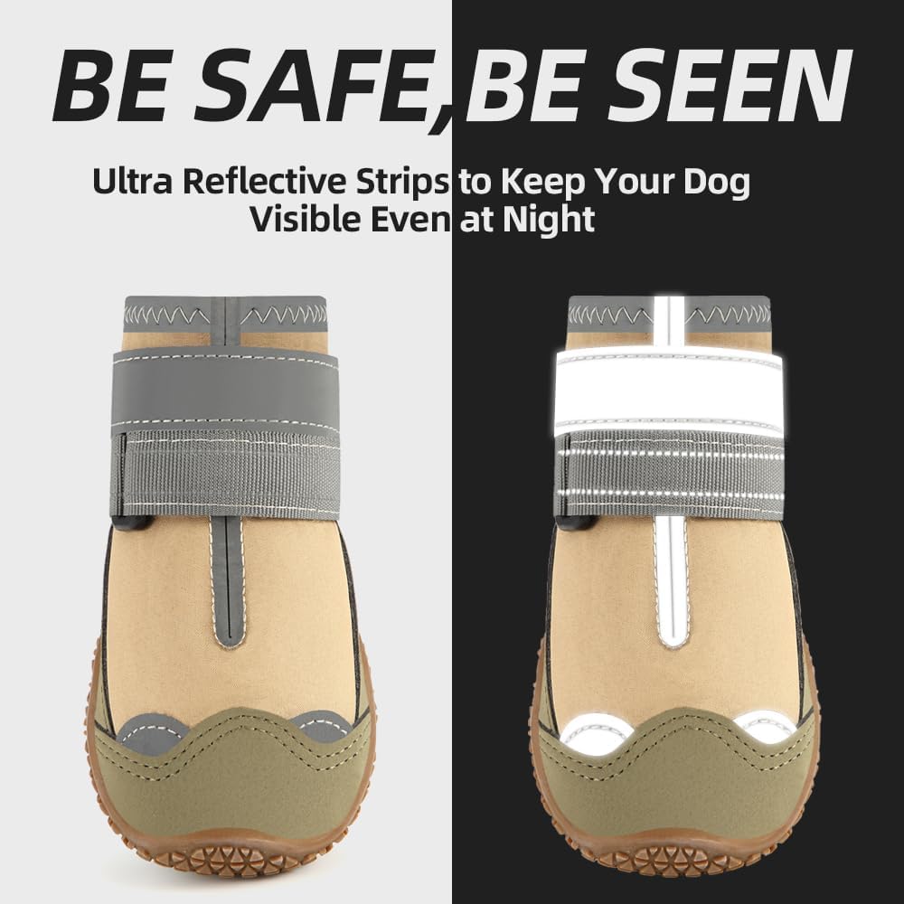 Dog Shoes for Small Dogs, Dog Boots & Paw Protectors for Hardwood Floors, Outdoor Dog Booties for