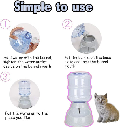 Dog Water Bowl Dispenser,3 Gallon/ 11L Pet Water Dispenser Station for Large Dogs and Cats,Gravity
