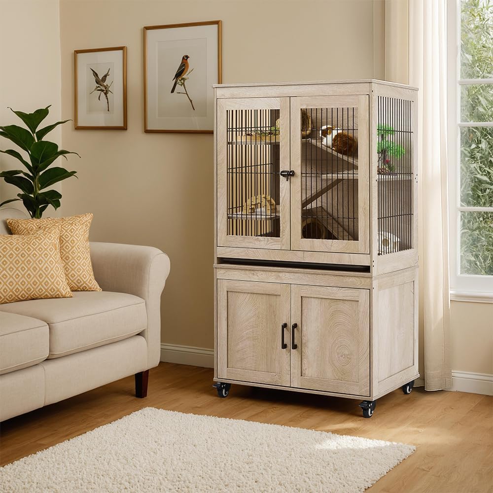 unipaws Ferret Cage with Storage, Large Vertical Hamster Cage, Iguana, Rabbits, Chinchillas, Pet
