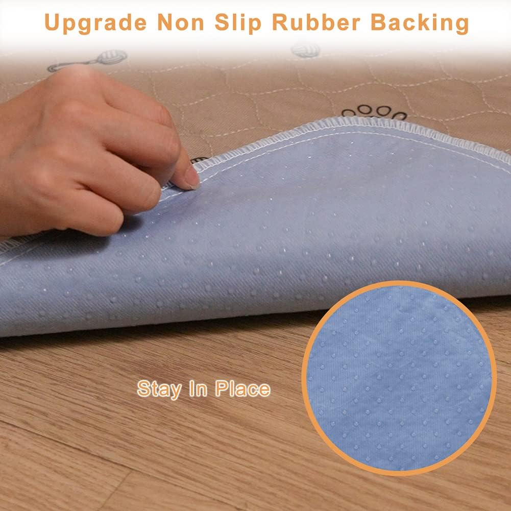 Peepeego 2Pack Pee Pads for Dogs Reusable+Free Dog Comb, Waterproof Rug 36"x72", Absorbent Puppy