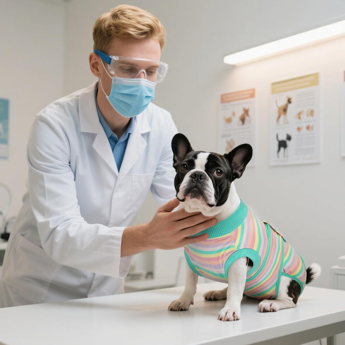 Kuoser Recovery Suit for Dogs Cats After Surgery, Professional Pet Recovery Shirt Dog Abdominal