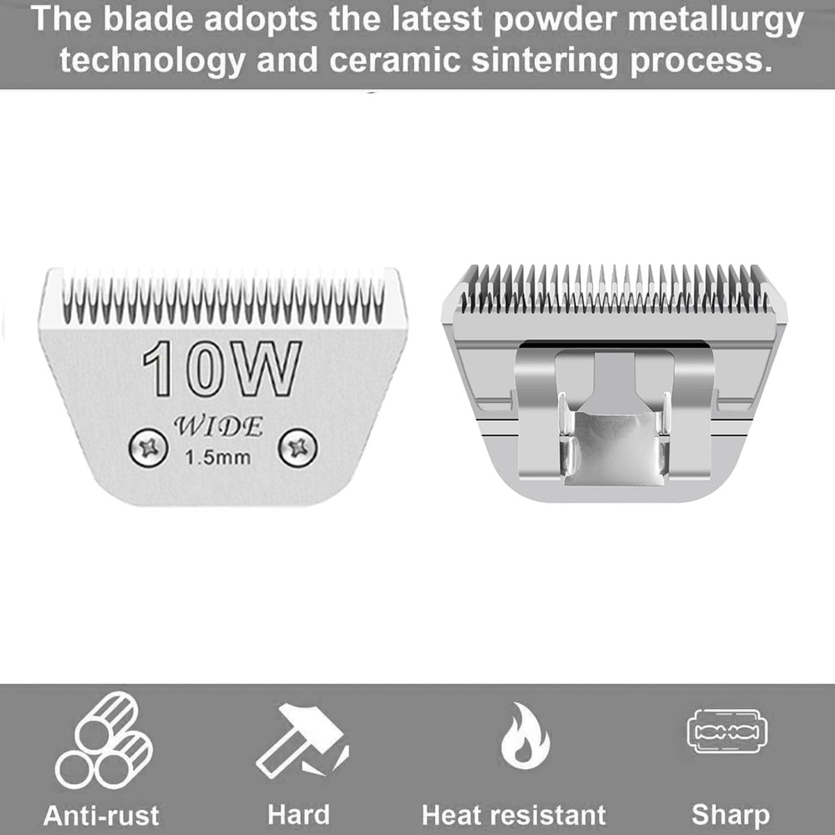 3PCS Wide Blades for Dog Grooming Blades Compatible with Andis,Oster A5,Wahl km10 Dog Clippers