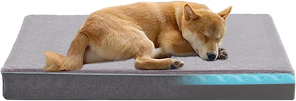 Cooling Dog Beds for Large Dogs, Orthopedic Memory Foam Dog Bed, Large Pet Beds with Washable