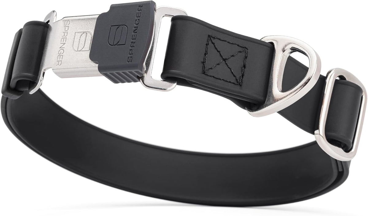 Dogline Biothane Waterproof Dog Collar with Herm Sprenger Black Stainless Steel Quick Release