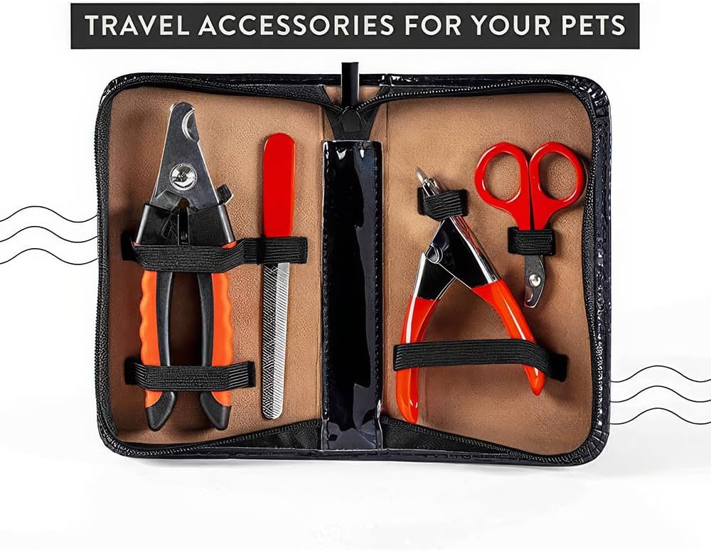 Pet Care Pedicure Kit for Dogs, Cats, Birds and Reptiles - Nail Clippers, File and Scissors Style