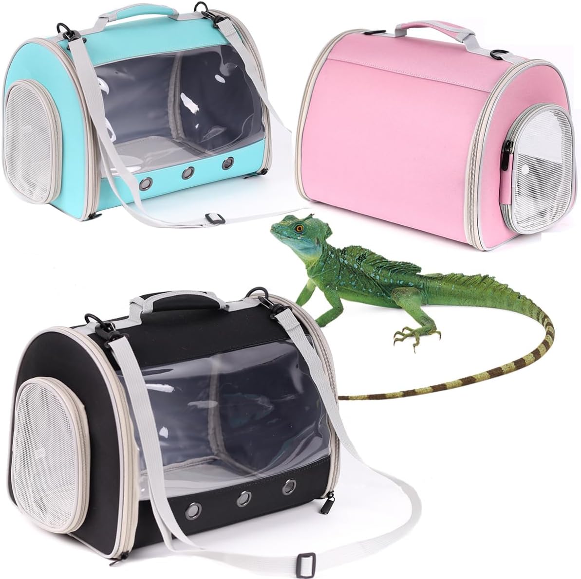 Lizard Travel Carrier Backpack,Guinea Pig Backpack Carrier,Space Capsule Clear Bubble Window