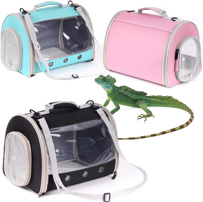 Lizard Travel Carrier Backpack,Guinea Pig Backpack Carrier,Space Capsule Clear Bubble Window