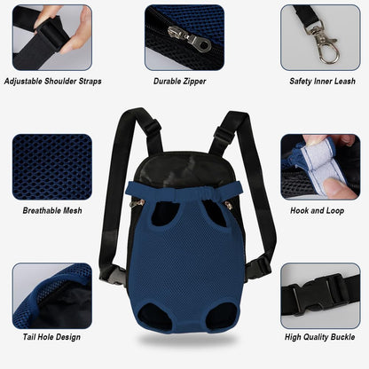 FEimaX Dog Carrier Backpack Pet Legs Out Front Cat Travel Bag, Adjustable Puppy Backpacks Carriers