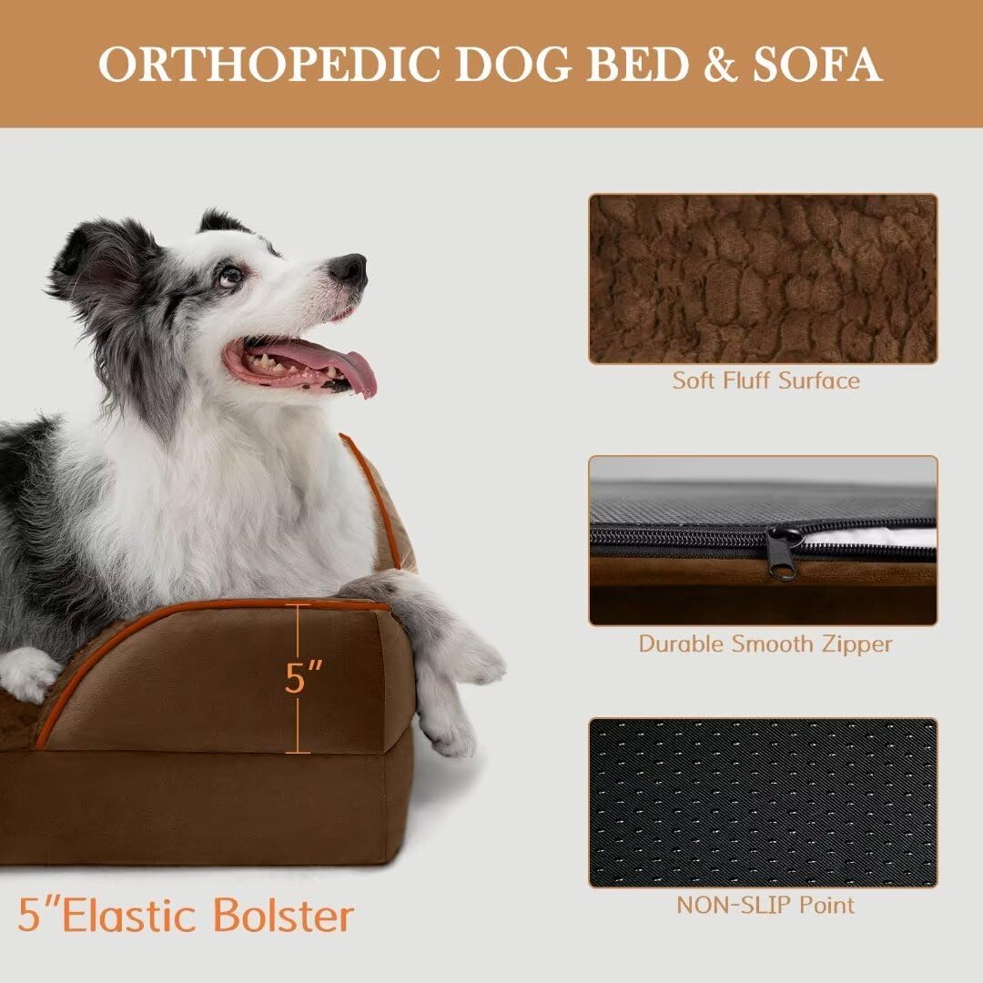Comfort Expression Orthopedic Jumbo Dog Bed for Extra Large Dogs, Large Breed Waterproof Dog Bed