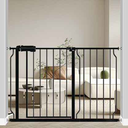Fairy Baby Walk Through Baby Gate 43.5-48 Inch Wide, Pressure Mounted Safety Gate with Door No