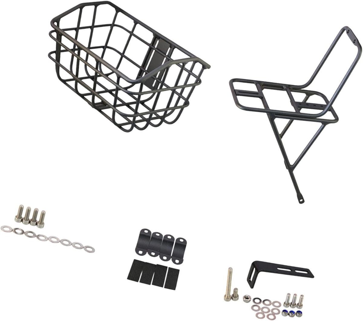 Basket Black Front Sturdy Construction Aluminum Alloy Large Capacity Accessories Cargo Container