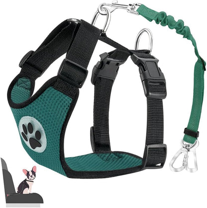 Lukovee Dog Seat Belt for Car, Adjustable Dog Car Harness for Large Medium Small Dogs, Soft Padded