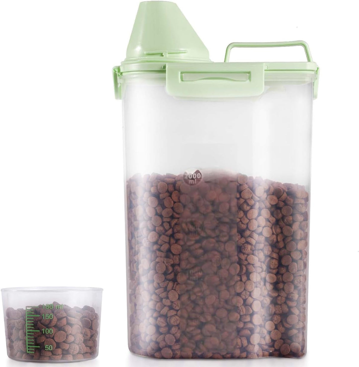 SenseYo 2.5lb Pet Food Storage Container with Measuring Cup, 3L Cat Food Storage Container Dog Food