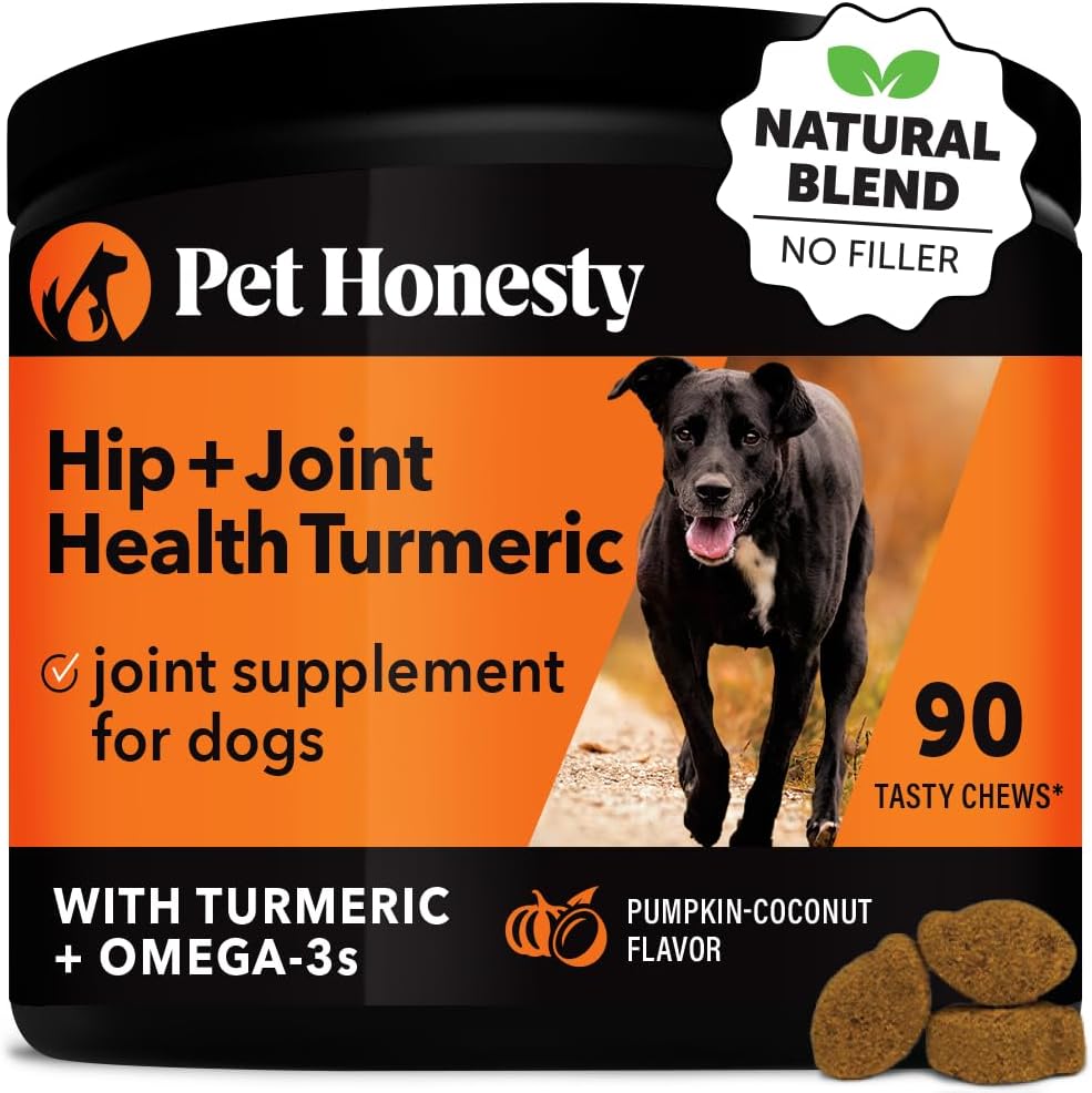 Hip & Joint Turmeric Health - Joint Supplement for Dogs, Omega-3 Fish Oil, Turmeric to Support