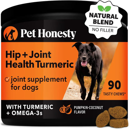 Hip & Joint Turmeric Health - Joint Supplement for Dogs, Omega-3 Fish Oil, Turmeric to Support